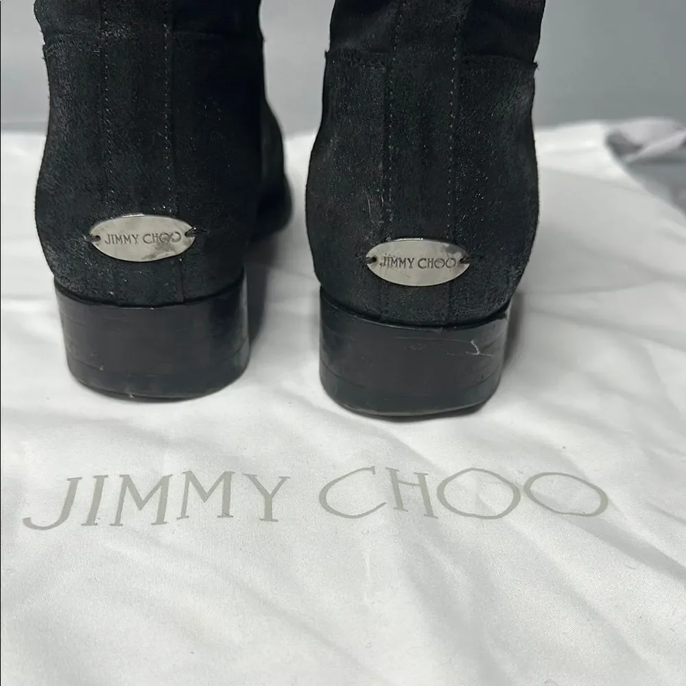 Authentic Jimmy Choo Ankle Booties | Black Suede | EU 38.5 | (A-1526)
